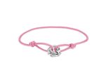 Armband Liebeskind Berlin "Schmuck Geschenk Nylonarmband Lora", Edelstahlfarben, Rosa, ArmbäNder, Damen, 21Cm, Edelstahl Nylon, Edelstahl, Nylon, Armband