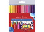 Faber-Castell 155335 FABER-CASTELL Penne Con Punta In Fibra Grip Marcatore Di Colori, Confezione Da 30 Pezzi