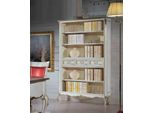 Libreria Classica Bianca Con Cassetti In Legno Massiccio, Nuova