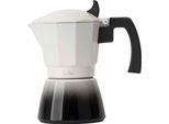 Jata HCAF2406, Caffettiera Moka, 0,3 L, Nero, Bianco, Alluminio, 6 Tazze, 100,5 Mm