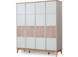 Armadio Elegante A Quattro Ante Armadi Moderni In Legno Per La Cameretta Dei Bambini