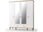 Armadio Bianco A 4 Ante In Vetro Armadi Moderni Per La Camera Da Letto Mobili In Legno