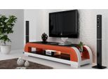 Rtv Tv Sideboard Tavolo In Pelle E Vetro Tavolo Mobile Tv Designer Nuovo TS1012