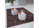 Sgabello Imbottito Di Design Poggiapiedi Ottomano Seduta Chaise Pufa Imbottita FT004
