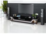 Rtv Tv Sideboard Tavolo In Pelle E Vetro Tavolo Mobile Tv Designer Nuovo TS1003