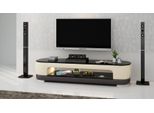 Rtv Tv Sideboard Tavolo In Pelle E Vetro Tavolo Mobile Tv Designer Nuovo TS1009