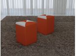 Sgabello Imbottito Di Design Poggiapiedi Ottomana Seduta Chaise Pufa Imbottita FT006