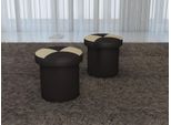 Sgabello Imbottito Di Design Poggiapiedi Ottomana Seduta Chaise Pufa Imbottita FT008