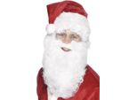 Smiffys - Babbo Natale Da Uomo - Barba Finta "Economy"" - Poliestere SM1299 (Taglia Unica) (Bianco)"