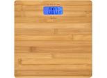 Jata HBAS1489, Bilancia Pesapersone Elettronica, 180 Kg, 100 G, Bambù, Kg/Lb, Quadrato