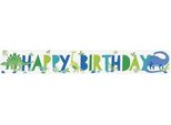 Unique Party - Bandiera, Foil, Dinosauro, Buon Compleanno SG38847 (Taglia Unica) (Blu/Verde)