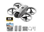 Drone Con Doppia Telecamera 4K Per Adulti, Quadcopter Rc Per Principianti, Telecamera Orientabile A 180°, Modalità Headless, Luci A Led E Salti Mortali A 360°, 2 Batterie