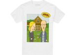 Beavis & Butthead - Maglietta "American Gothic"" Per Bambini/Donne Unisex TV28989 (Xl) (Bianco)"