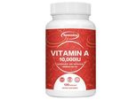 Vitamina A 10.000IU (120 Capsule) Integratore Alimentare, Ossa, Pelle, Occhi, Sistema Immunitario, Salute Del Corpo