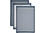 Geschirrtuch ROSS SUPERIOR, blau (marine, weiß), B:50cm H:0,5cm L:70cm, 100% Baumwolle, Geschirrtücher, Geschirrtuch
