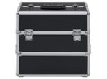 Vidaxl Astuccio Per Cosmetici 37X24X35 Cm Alluminio Nero