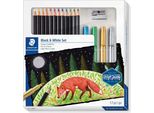 Staedtler 61 149C Staedtler Zeichenset Design Journey In Bianco E Nero, 17 Fili