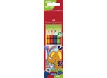 Faber-Castell 116506 FABER-CASTELL Matite Colorate Triangolari Jumbo, Confezione Da 6 Pezzi