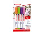 Penna Tessile Edding 4500 Assortita (Confezione Blister Da 4)