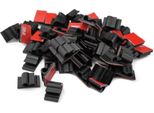 20 Pezzi Portacavi Autoadesivi 13X21Mm Set Di Morsetti Per Cavi Da Scrivania Fissaggio Cavi Fascetta Fermacavi Guida Cavi Guida Cavi Ufficio Organizzatore Cavi Guida Cavi Nero