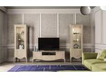 Salotto Rtv Vetrina Credenza Scaffale Lusso Soggiorno Beige Set 3Pz.
