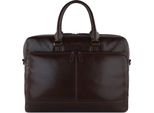 Bugatti Borsa Da Ufficio Borsa A Tracolla Con Scomparto Per Laptop Romano Briefcase Brown Marrone Scuro