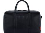 Bugatti Pelle Borsa Da Viaggio Clark Weekender Black Nero