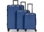 Redolz Carrello Essentials 18 Trolley Set 3 -Pezzi Metallic Blue Shiny