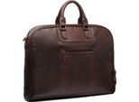 The Chesterfield Brand Pelle Borsa Da Viaggio Travelbag Josh Brown Marrone Scuro