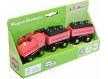 Ferrovia A Magneti In Legno Spielmaus, 3 Pezzi