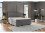 Letto Boxspring Hotel Matrimoniale 180X200Cm Letti Imbottiti Funzione Box Grigio