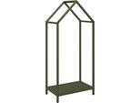 Vidaxl Porta Legna Verde Oliva 40X25X90 Cm Acciaio Laminato A Freddo