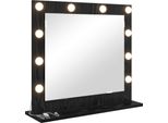 Vidaxl Specchio Per Lavabo Nero Effetto Rovere 60 X 55 X 18 Cm
