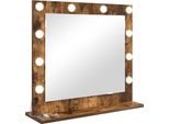 Vidaxl Specchio Lavabo Con Specchio Rovere Fumé 60 X 55 X 18 Cm