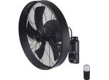 Sygonix Ventilatore Da Parete Ventilatore Nero 45 Cm Telecomando Timer Oscillante 170