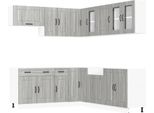 Syfax™ Set Mobili Da Cucina 11 Pz Kalmar Grigio Sonoma In Truciolato