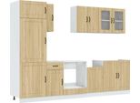 Syfax™ Set Mobili Da Cucina 8 Pz Lucca Rovere Sonoma In Truciolato