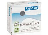 Rapid® 24859800 Graffe 24/6 Standard, Zincate, 5.000 Pezzi