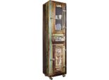 MASSIVMOEBEL24 | Scaffale In Legno Di Legno Riciclato 55X38X190 Multicolore Laccato Freezy #11