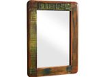 MASSIVMOEBEL24 | Specchio In Legno Di Legno Riciclato 60X3X80 Multicolore Laccato Freezy #42