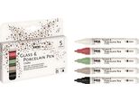 Kreul 16570 Penna Per Vetro E Porcellana Kreul, Gesso, Set Da 5 Pz