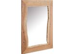 MASSIVMOEBEL24 | Specchio In Legno Di Acacia 100X3X70 Acacia Naturale Laccato Pure Acacia #713