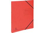 Exacompta 542555E Raccoglitore Ad Anelli - A4, 2 Anelli, Ø 25 Mm, Elastico, Rosso