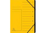 Exacompta 540709E Organizer - 7 Scomparti, A4, Truciolato Colorato, Giallo