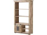 MASSIVMOEBEL24 | Scaffale Divisorio Railway #395 In Legno Di Mango – Laccato Beige 100X45X175