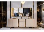 Credenza Soggiorno Materiale Legno Con Metallo Stile Moderno Beige