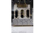 Soggiorno 2 Pezzi Credenza + Specchio Legno Grigio Jvmoebel