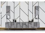 Porta Tv+2х Ripiani Credenza Rtv Bassa Soggiorno Legno Moderno Nuovo