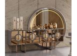 Cassettiera Oro Specchio Vetro Acciaio Inox Jvmoebel