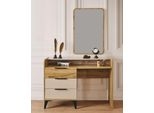 Lusso Tavolino Da Toilette Beige Cassettiera Legno Moderno Nuovo In Camera Da Letto
